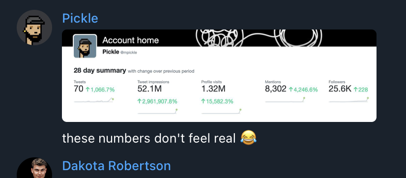 52 million impressions in 28 days